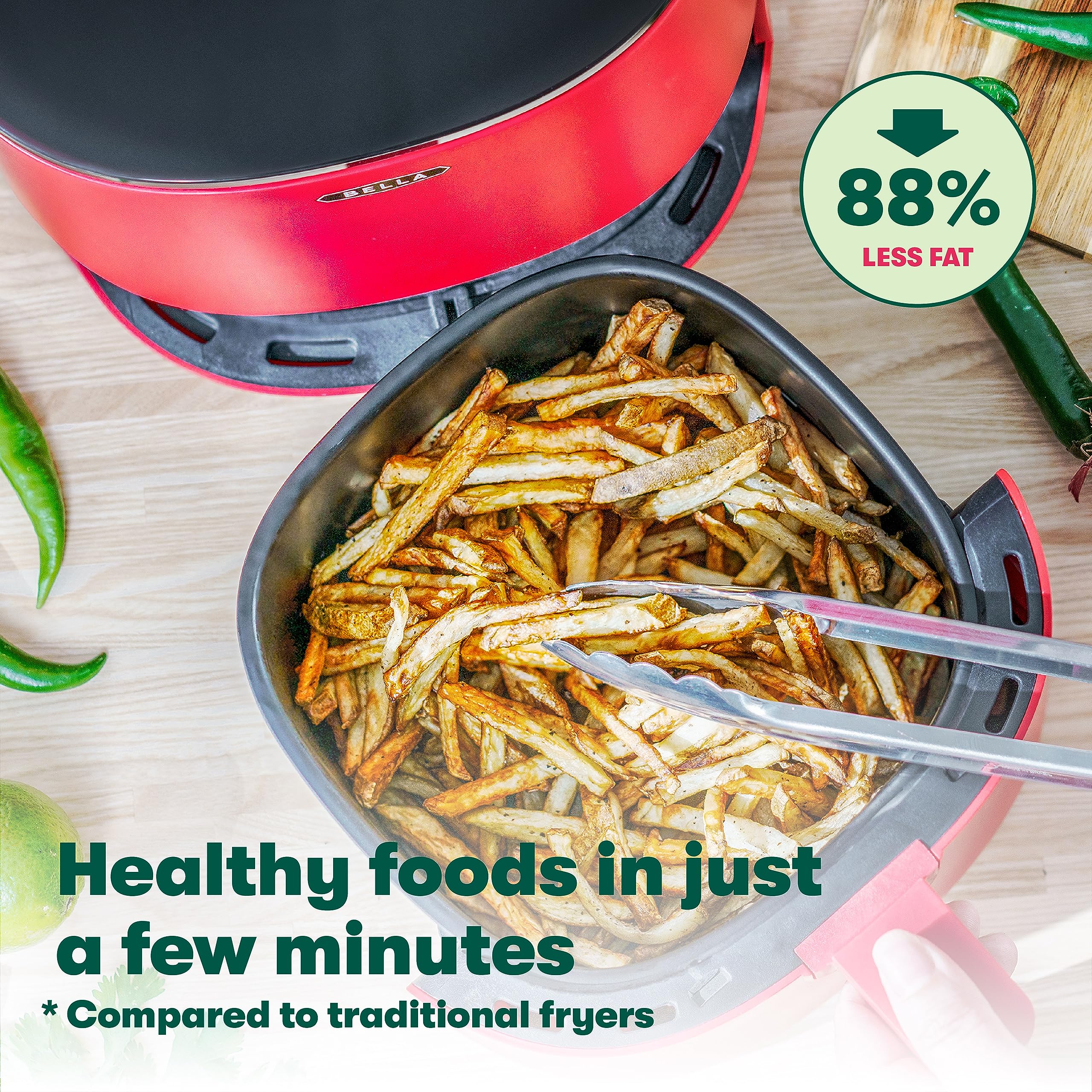 Bella 2.9 Qt Touchscreen Air Fryer Oven And 5-In-1 Multicooker With Removable Nonstickdishwasher Safe Crisping Tray And Basket,